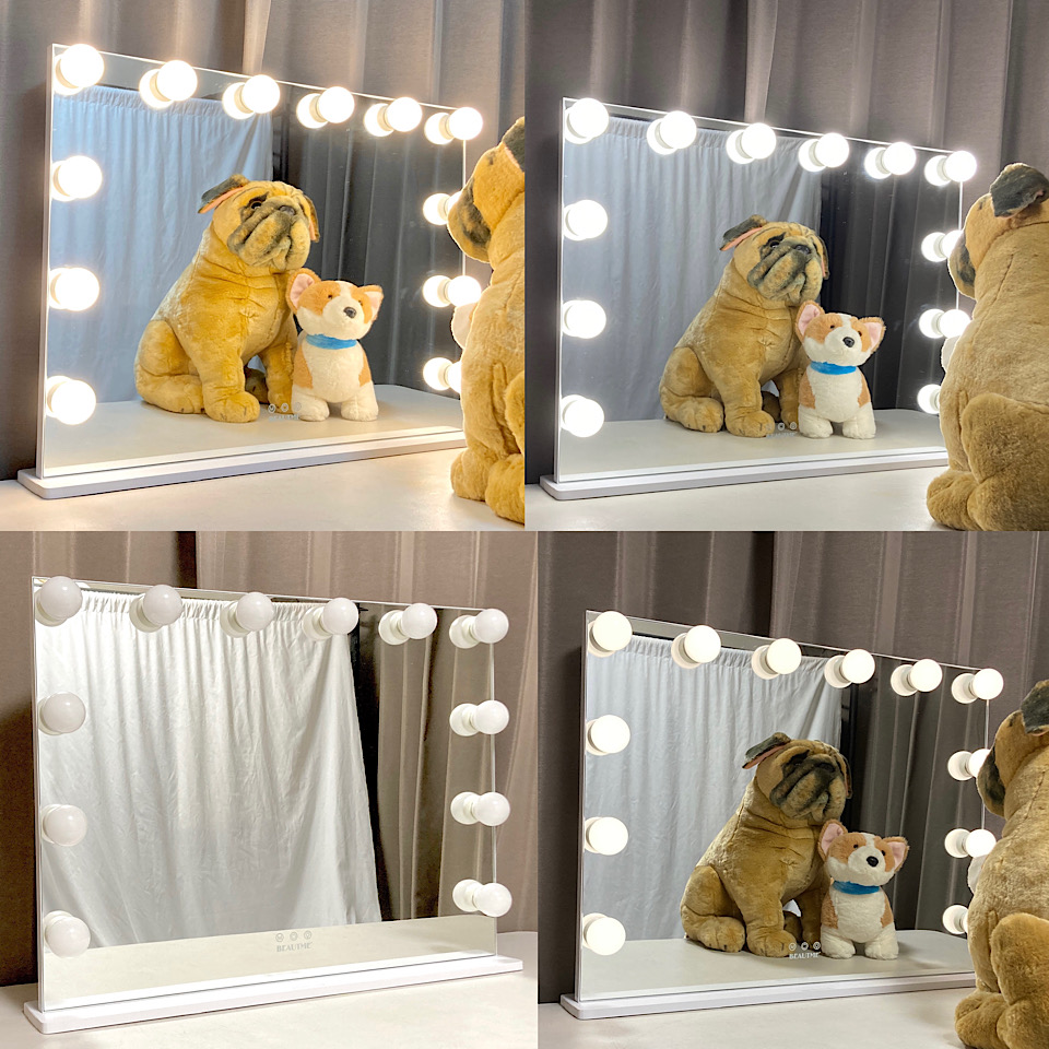 メイクミラー（照明付き卓上鏡）画像